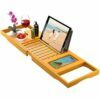 Bamboo Bathtub Tray Caddy Image 1 Bamboo Bathtub Tray Caddy