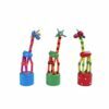 Colorful Wooden Giraffe Puppet Toys Image 2