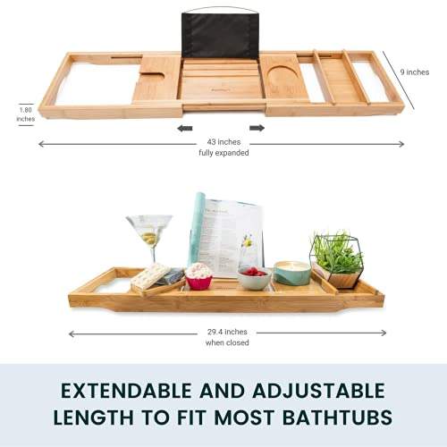 Expandable Bath Caddy Tray For Tub Image 4 Expandable Bath Caddy Tray For Tub Image 4