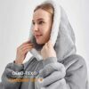 Sherpa Fleece Wearable Blanket Hoodie Image 2