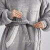 Sherpa Fleece Wearable Blanket Hoodie Image 3