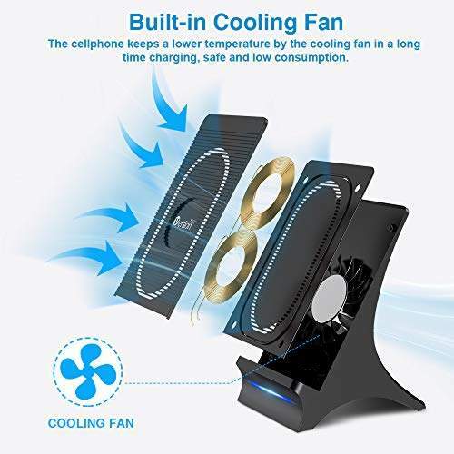 Wireless Charger with Cooling Fan Image 2 Wireless Charger with Cooling Fan Image 2