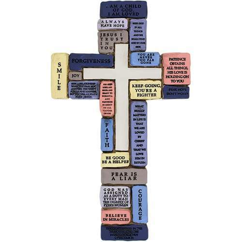 Inspirational Resin Wall Cross First Communion Gifts