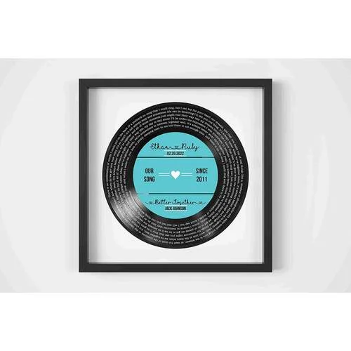 Personalized Record Print Personalized 21st Anniversary Gifts