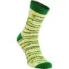 Full length of green pickle socks