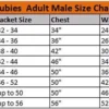Mandalorian adult costume size chart for male Mandalorian adult costume size chart for male
