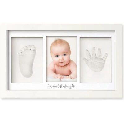 Newborn handprint gift set baby footprint gift idea with photoframe