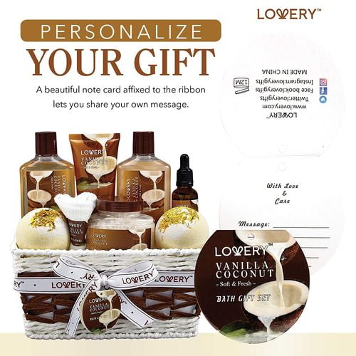 coconut spa gift basket with personalized note card coconut spa gift basket with personalized note card
