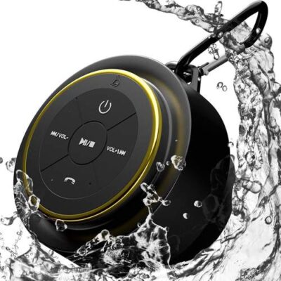 Black color wireless shower speaker