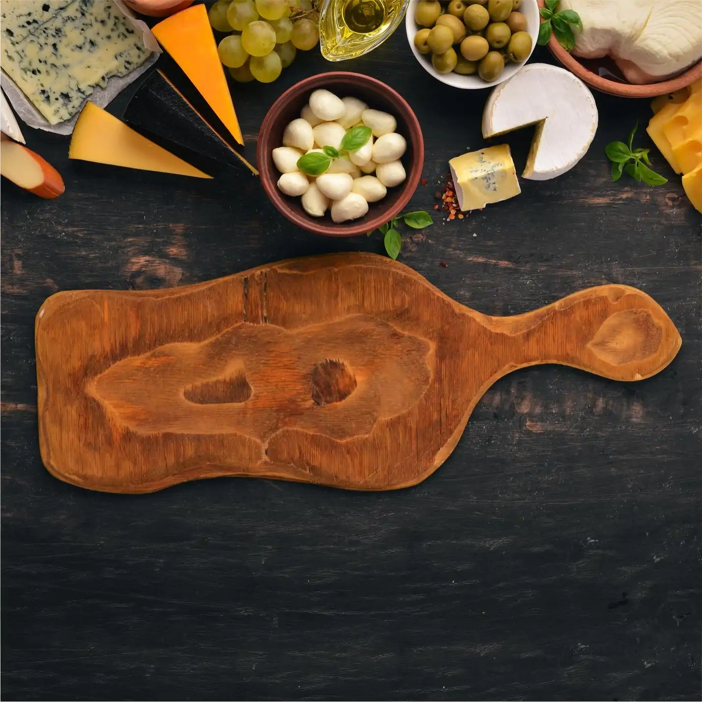 Empty Charcuterie Wooden Board Empty Charcuterie Wooden Board