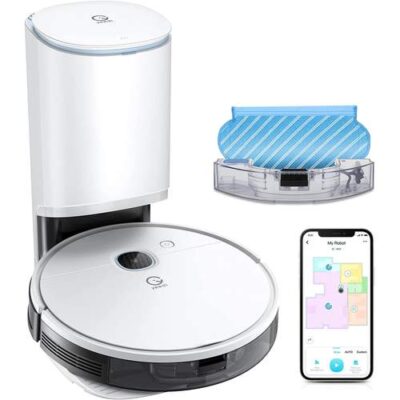 Smart robotic vaccum cleaner with mop track the vaccum cleaner through phone app