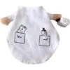 back view of white cloth doctor outfit