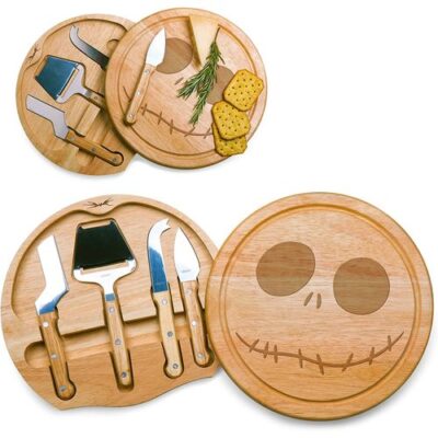 classics disney nightmare before christmas cheese board with steel knives set