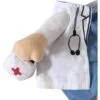 doctor cat costume hands with first aid box