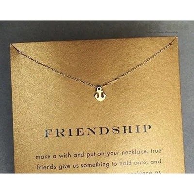 friendship necklace with gold plated pendant