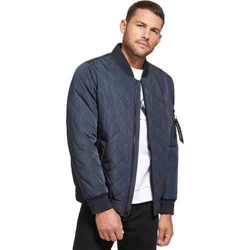 men wearing flight jacket blue color