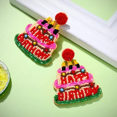 Colorful Happy Birthday Earring 11