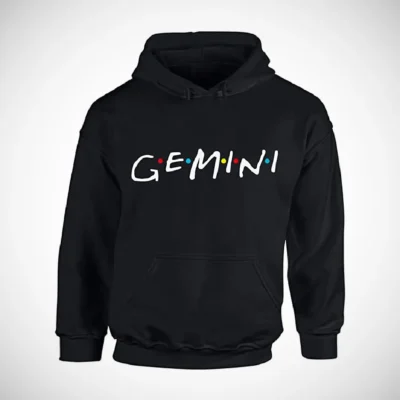 Gemini zodiac black hooded sweatshirt