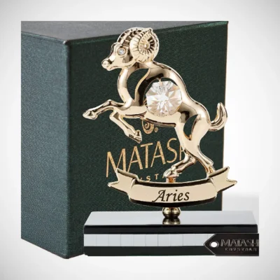 Gold Plated Aries Figurine Statuette