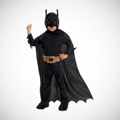 Kid in a batman costume with utility belt 23