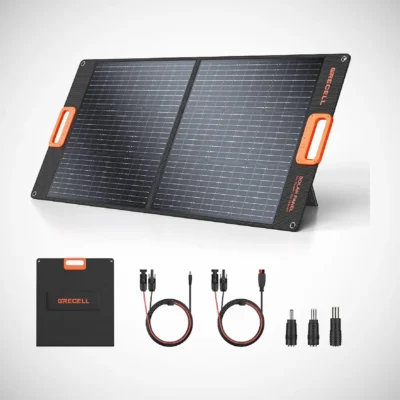 Solar panel with battery charger