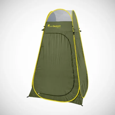 green color camping shower tent
