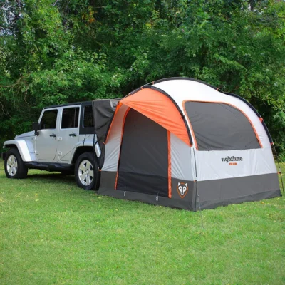 jeep with travel tent