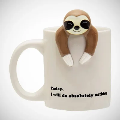 lazy sloth coffee mug