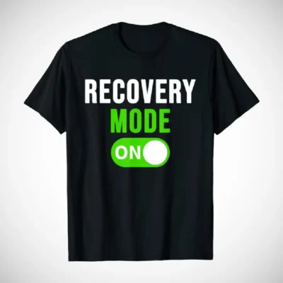 recovery mode on black tshirt