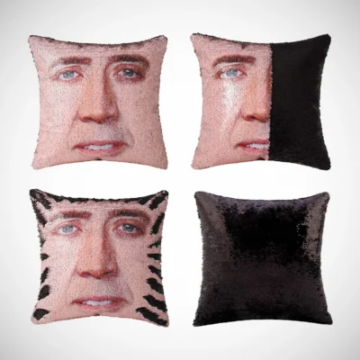 reversible nicolas face pillow reversible nicolas face pillow
