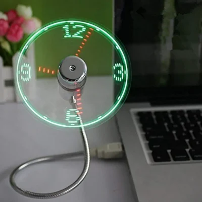 rotating clock fan connected to computer