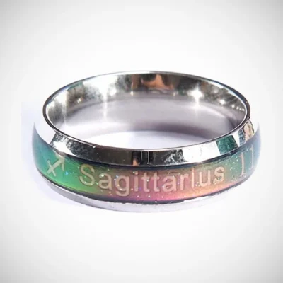 sagittarius men silver ring