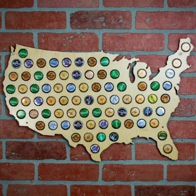usa beer cap wall art